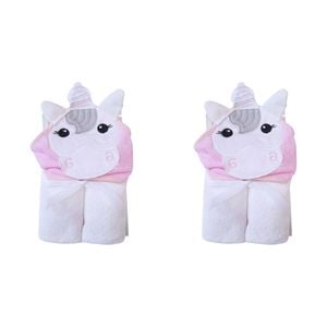 2PK LVD Kids Hooded Soft Towel Unicorn Home Decor/Bathroom