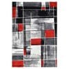 Loom & Lace Millard 297 280x380 Dark Grey Red Rug