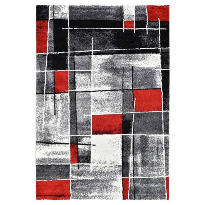 Loom & Lace Millard 297 280x380 Dark Grey Red Rug