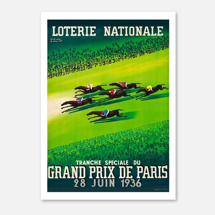 Galrie Vintage Horse Racing Art Print by Paul Colin Grand Prix de Paris 1936, Poster Only, A3 30 x 42cm (12 x 16inch)