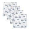 4pc Rayell Ceramic Printed Coasters Paradise's Palms Ocean Blue