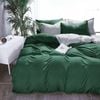 Fabric Fantastic 1000tc Reversible King Size Green And Grey Quilt/duvet Cover Set