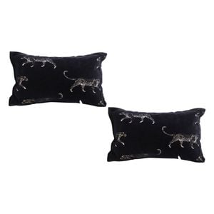 SOGA 2X 35cm Black Throw Pillows – Elegant Decorative Cushions