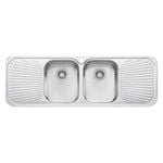 Oliveri 1430mm Double Centre Bowl Petite Sink
