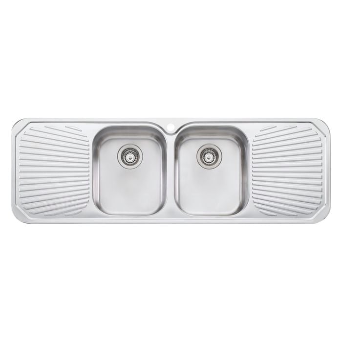 Oliveri 1430mm Double Centre Bowl Petite Sink