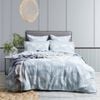 Renee Taylor Native Cotton Jacquard Queen Quilt Cover Set French Blue