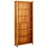 vidaXL Solid Oak Wood 6-Tier Bookcase 80x22.5x180cm Bookshelf Display Stand