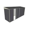 Build-A-Shed 1.2 x 4.5 x 2.0m Skillion Single Sliding Side Door Shed - Grey