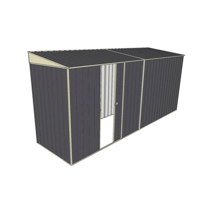 Build-A-Shed 1.2 x 4.5 x 2.0m Skillion Single Sliding Side Door Shed - Grey