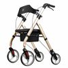 Tall & Strong Heavy-Duty Rollator Walker, Bariatric Mobility Aid - Champagne
