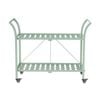 Hamptons 2 Tier Metal Bar Cart Green