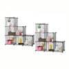 SOGA 2X Black 6-Cube Storage Shelf