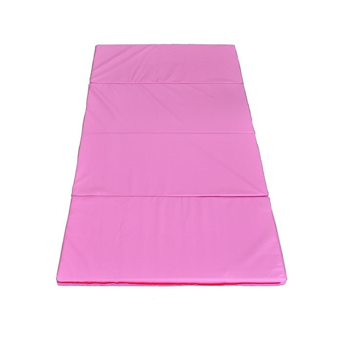 Large 240cm X 120cm X 4cm Gymnastics Folding Gym Exercise Yoga Mat - Pink