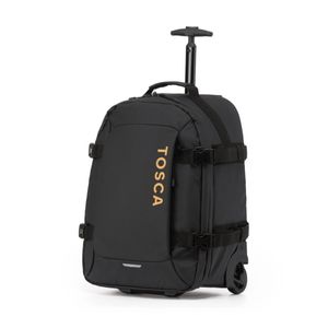 Tosca Delta 51cm Deluxe Lightweight Onboard Trolley Case Backpack Black 32L