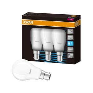 Osram 8.5w A-Shape 806lm B22 DL LED Light Globe - 3 Pack