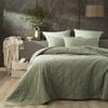 Renee Taylor Single/Double Attwood Cotton Quilted Coverlet Set Fern