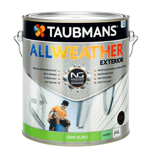 Taubmans 4L Accent Semi Gloss All Weather Exterior Paint
