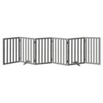 Alopet Wooden Pet Gate Dog Fence 284x80cm 6 Panels Safety Stair Barrier Security Door