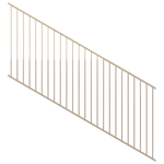 ProtectorAl 1201 - 2400 x 900mm Primrose Raked 16-30º Flat Top Garden Fence Panel