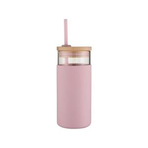 Avanti Glass Smoothie Tumbler w/ Straw 500ml Pink