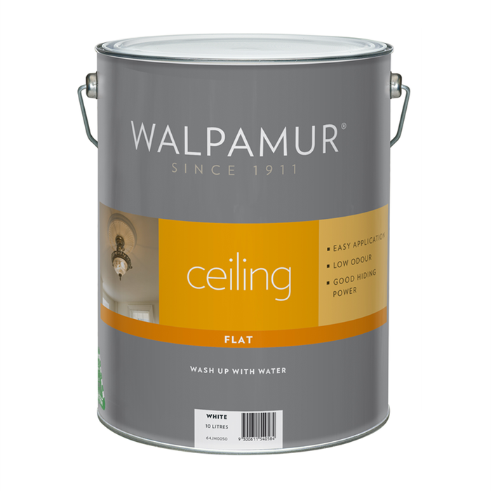 Walpamur Ceiling 10L Flat White Paint