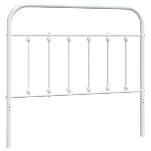 vidaXL Headboard Metal Bed Header Bedroom Furniture White 107 cm King Single