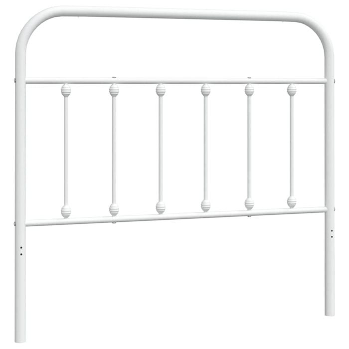 vidaXL Headboard Metal Bed Header Bedroom Furniture White 107 cm King Single