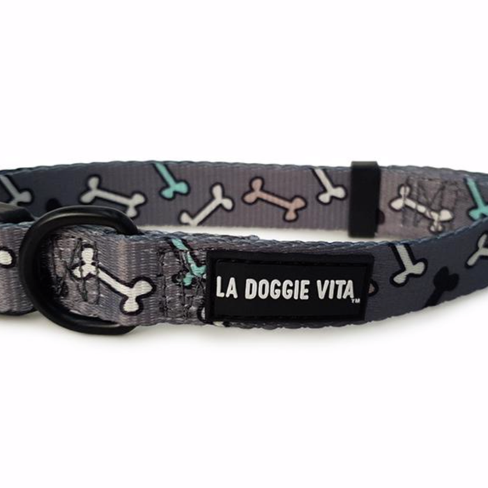 La Doggie Vita Dog Park Grey Collar Medium