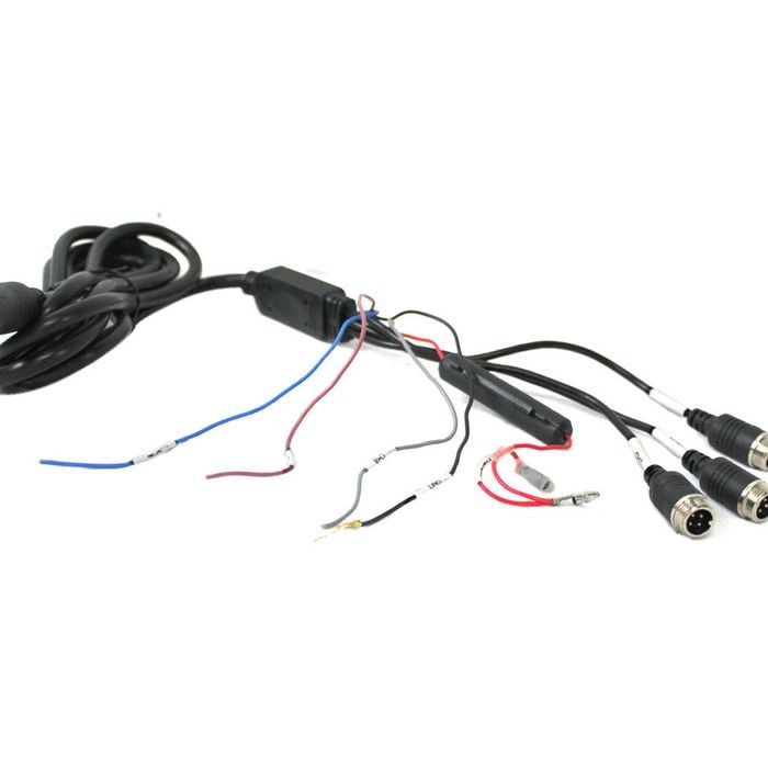 Elinz Power Harness for GEAR7S Monitor 12V 24V 3 AV Inputs 4PIN Advanced Car Truck Caravan - GEAR7S