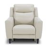 Jakob 1 Seater Leather Electric Recliner Lounge Beige