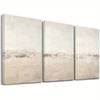 3pcs Beige & Brown Art Print 100% Australian Made 3 x 60x90cm  (Stretched)