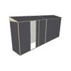 Build-a-Shed 0.8 x 4.5 x 2m Skillion Single Sliding Side Door Shed - Grey
