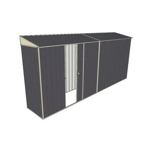 Build-a-Shed 0.8 x 4.5 x 2m Skillion Single Sliding Side Door Shed - Grey