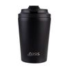 Oasis Ceramic Stainless Steel Coffee Cup Double Wall Insulated Black 360ml
