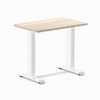 Desky Fixed Height Mini Classic Oak Desk 800x500mm White Leg