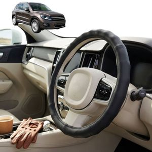 Australian Goose Steering Wheel Cover for VolksWagen Tiguan 2008 - 2016 Circle Black