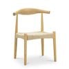 Elba Set of 2 Natural Solid Ashwood Woven Cord Dining Chair