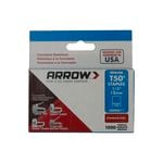 Arrow 12mm 1/2" Stainless Steel Staples - 1000 Pack