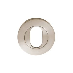 Zanda 55mm Diameter Brushed Nickel Round Oval Escutcheon
