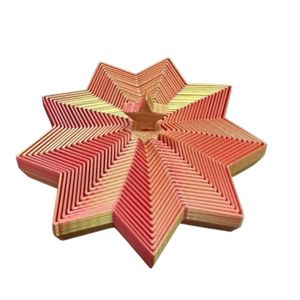 P&P Red Gold 3D Printed Stretchable Christmas Tree Fidget Stress Relief Holiday Decor