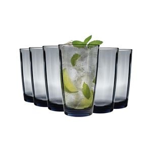 Bormioli Rocco Pulsar Ridged Highball Cocktail Glasses Set - 470ml - Pack Of 12