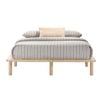 Platform Bed Base Frame Wooden Natural Queen Pinewood