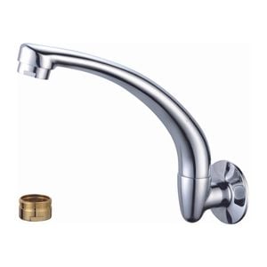 Shaw & Mason Chrome Swivel Wall Cast Sink Spout