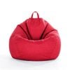 Catzon Bean Bag Chair Cover (No Filler) Linen Washable-Red(L)