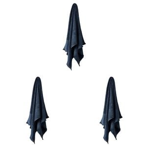 3PK Linen House Aria Slate Cotton/Bamboo Hand Towel 40x71cm - Blue