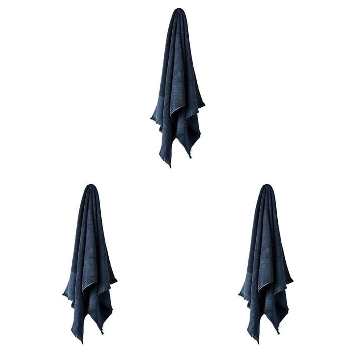 3PK Linen House Aria Slate Cotton/Bamboo Hand Towel 40x71cm - Blue