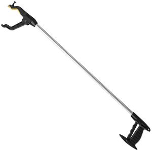 EQUIPMED 87cm Long Reacher Grabber Reaching Aid, Deluxe Magnetic Picker Tip, Key Hook, Lockable Nonslip Rubber Jaws, Lightweight