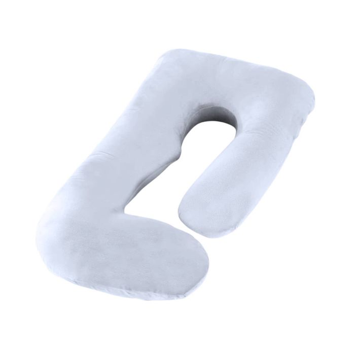 Orku Maternity Pregnancy Pillow - J-shape Full Body Length For Side Sleeper Grey