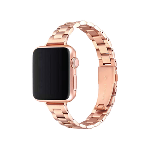 Stainless Steel Metal Slim Watch Band Strap - For iWatch 38mm 40mm 41mm [42mm Series 10] (Rose gold)