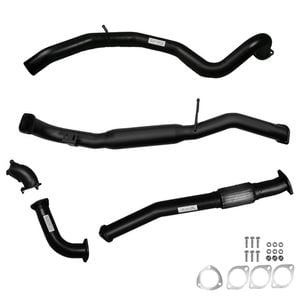 Ignite Exhausts Turbo Back For Nissan Gu Patrol 2.8l Td Wagon 3" Hotdog Black Aluminised Steel